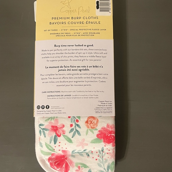 Copper Pearl Premium Burp Cloth (3 Pk) - Picture 6 of 7